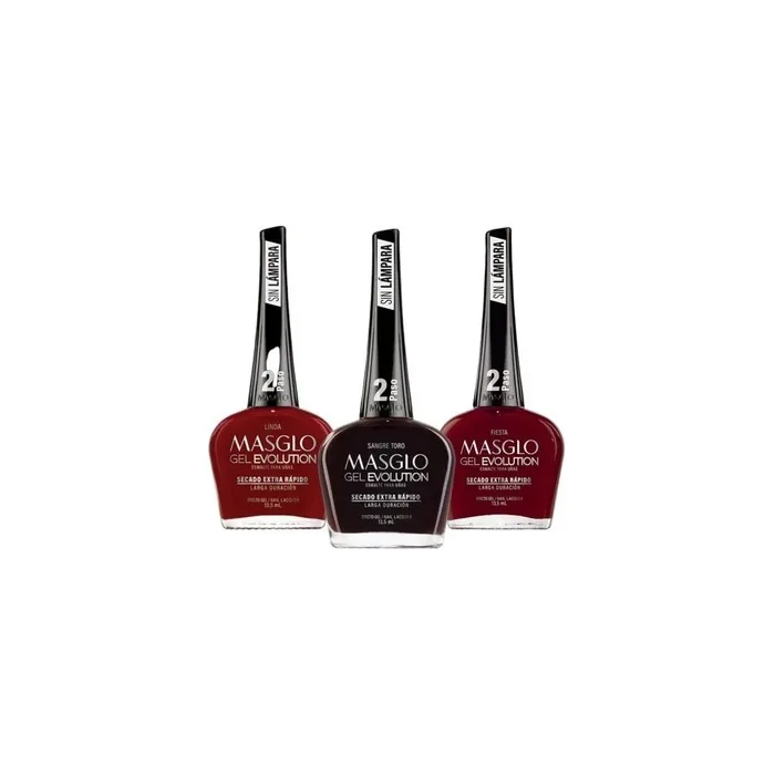 MASGLO GEL EVOLUTION Nail Polish Gel Effect - Lasts up to 12 Days No UV/Led Lamp Required