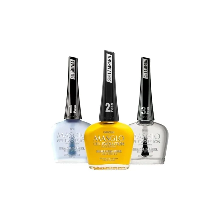 MASGLO GEL EVOLUTION Nail Polish Gel Effect No UV Led Lamp Duration Up to 12 days 0.5 Fl. Oz.