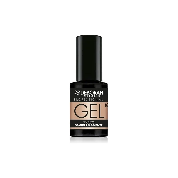 Deborah Milano Professional Semi-Permanent Gel Nail Polish Number 03 Nude Beige Plumping Effect Long Lasting 4.5ml Beige