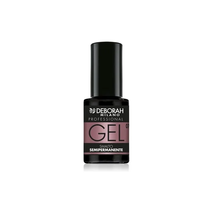 Deborah Milano Semi-Permanent Gel Nail Polish Number 07 Dusky Pink Plumping Effect Long Lasting for Intense and Shiny Nails 4.5ml Antique Pink