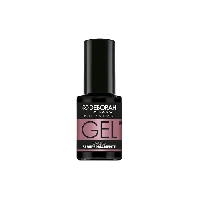 Deborah Milano Semi-Permanent Gel Nail Polish Number 20 Dark Nude Plumping Effect Long Lasting Intense Shiny Nails 4.5ml