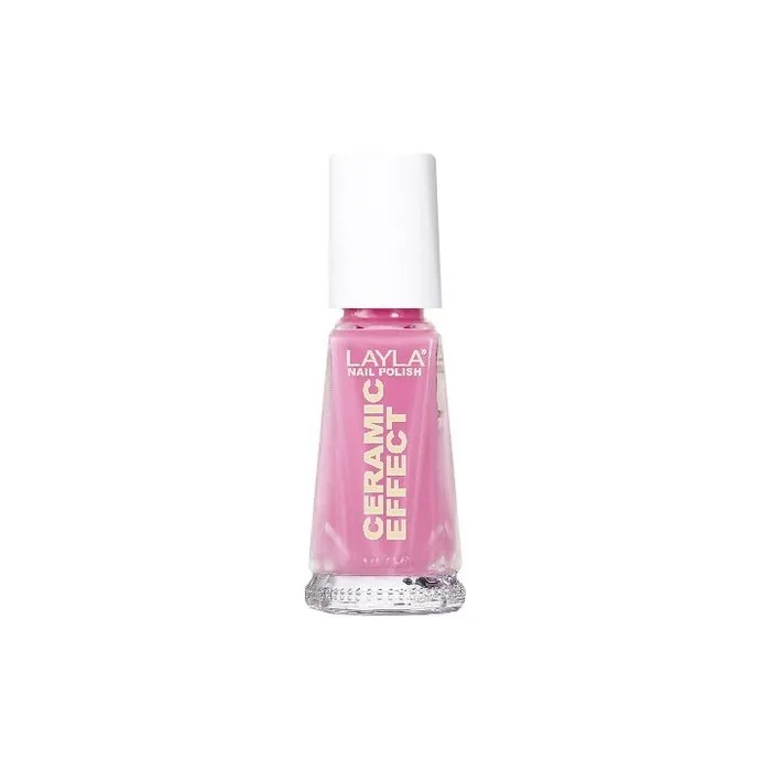 Layla Cosmetics 1243R23-021 Ceramic Effect Nail Polish Sensual Pink 0.01L