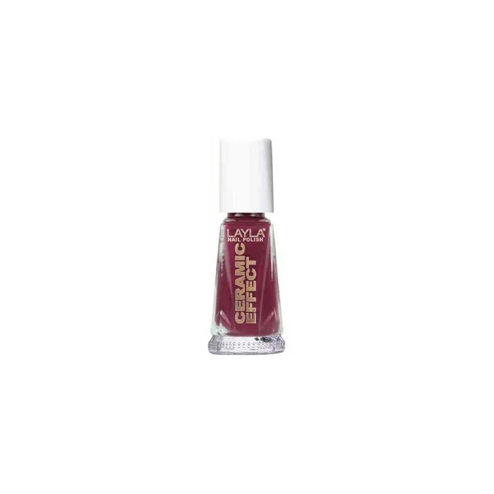 Layla Cosmetics 1243R23-023 Ceramic Effect Nail Polish Wine Desire 0.01L
