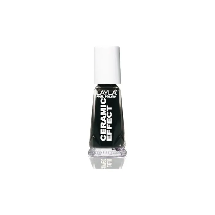 Layla Cosmetics 1243R23-031 Ceramic Effect Nail Polish Pure Black 0.01l