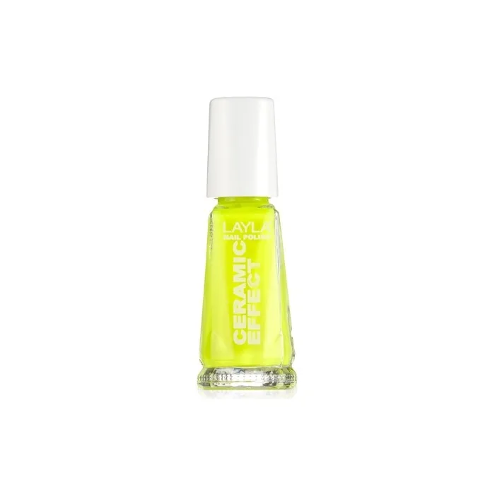 Layla Cosmetics 1243R23 Backpack Sky Blue Ceramic Effect Nail Polish Fluorescent Yellow