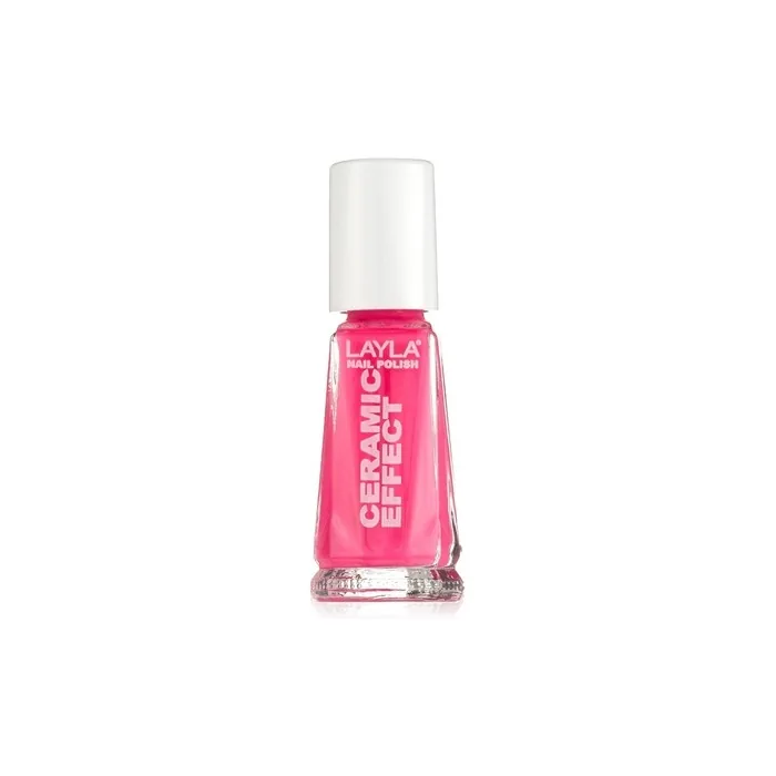 Layla Cosmetics 1243R23-107 Ceramic Effect Nail Polish Light Pink Fluo 0.01L