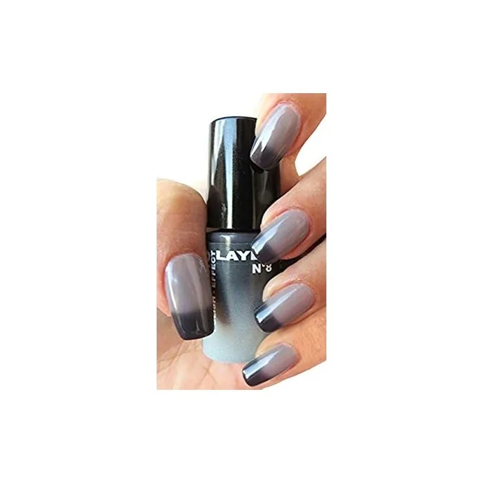 Layla Cosmetics Thermal Polish Effect No. 8 Thermo Nail Varnish Black to Grey