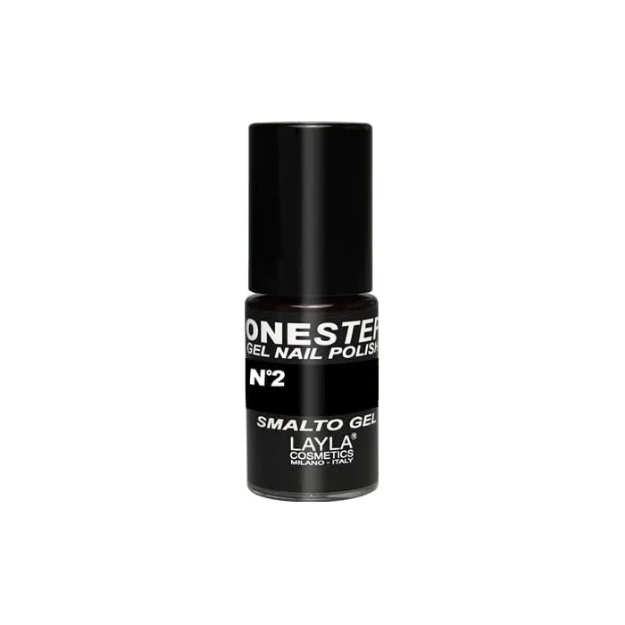 LAYLA COSMETICS One Step Gel Nail Polish 100 Black Number 2