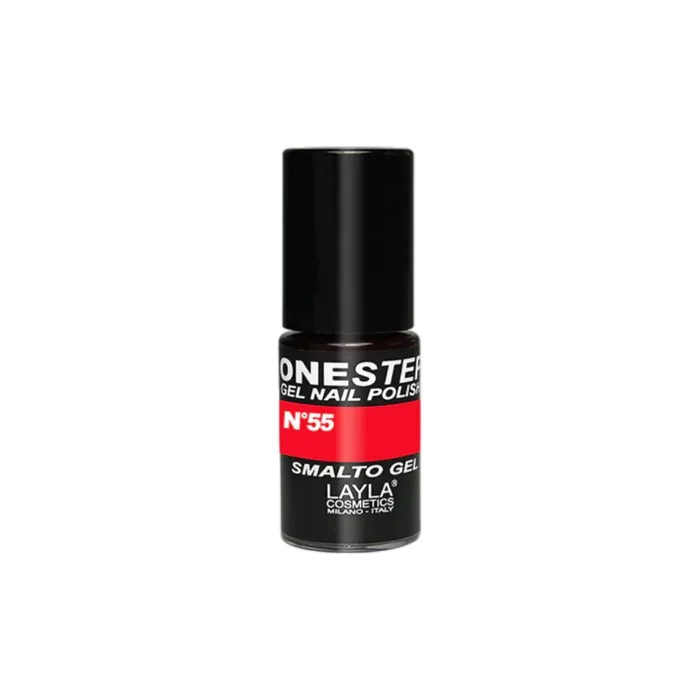 Layla One Step Gel Nail Polish Semi-Permanent Enamel 5 Ml - N.55 Red Grooving
