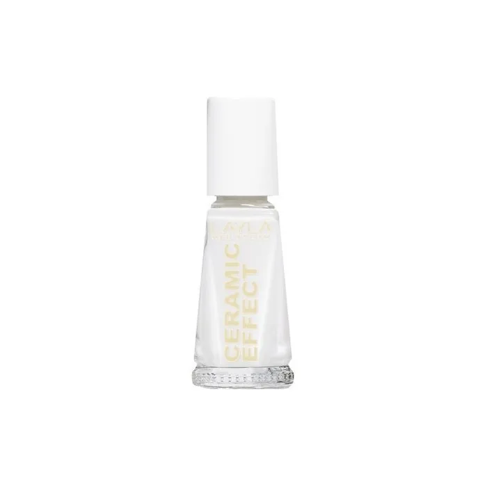 Layla Cosmetics Ceramic Effect Nail Polish Soft White 10ml