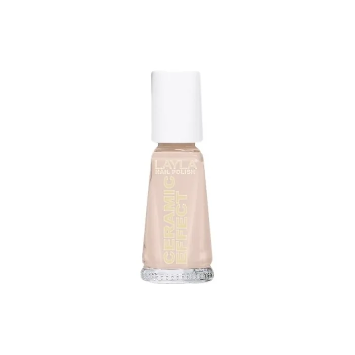Layla Cosmetics Ceramic Effect Nail Polish White Peach 0.01l
