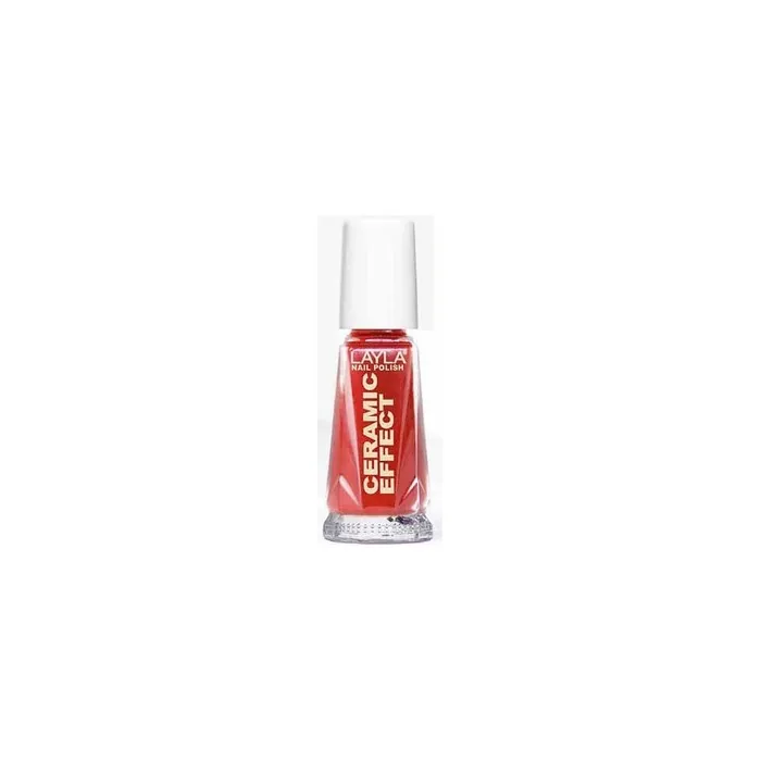 Layla Cosmetics 1243R23-006 Ceramic Effect Nail Polish Milan Red 0.01L