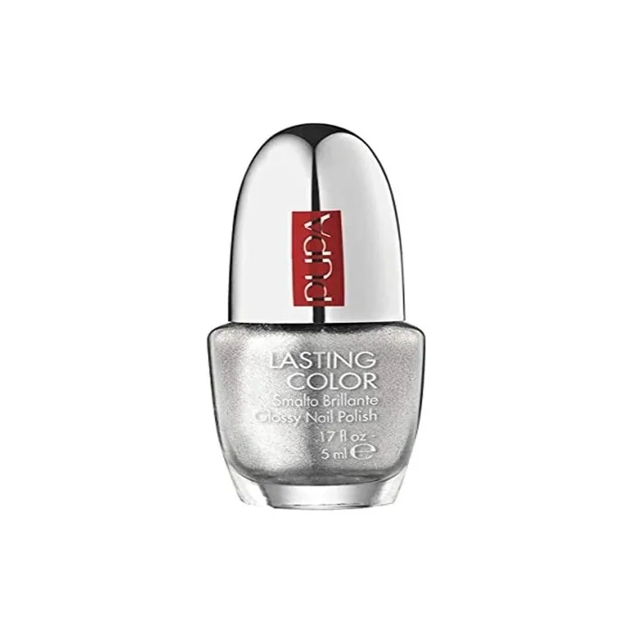 Pupa Lasting Nail Polish Color No.801 Pearl Silver