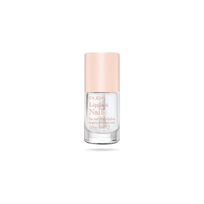Pupa Nail Polish Top Coat Lip Gloss Nails 100 Transparent 4.5ml