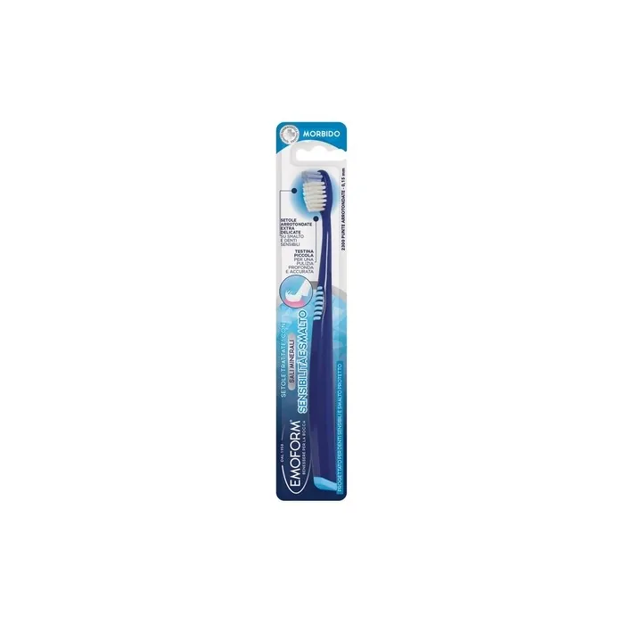 Emoform Sensitive Toothbrush And Nail Polish With Mineral Treated Bristles 2300 Soft Tips For Gentle Cleaning Soft Toothbrush For Sensitive Teeth And Nail Polish Protection