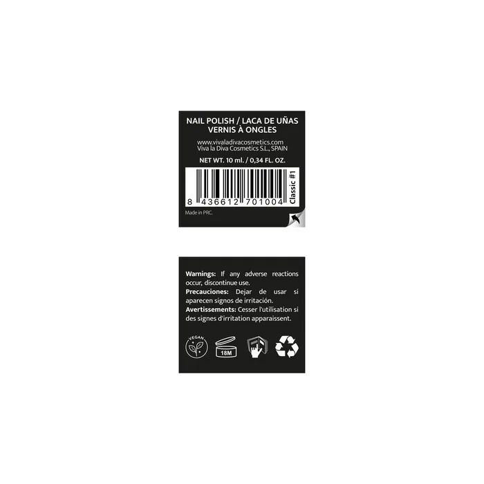 Viva la Diva Hot Trends Classic French Manicure Nail Polish N1