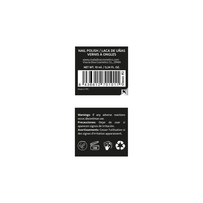 Viva la Diva Hot Trends Classic French Manicure Nail Polish N2