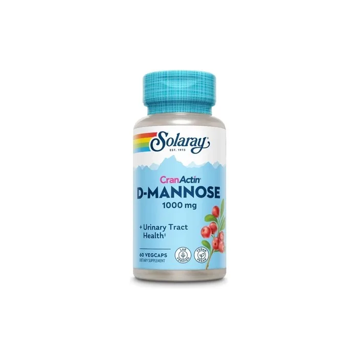 Solaray D-Mannose with CranActin Cranberry Supplement 400mg 60 VegCaps