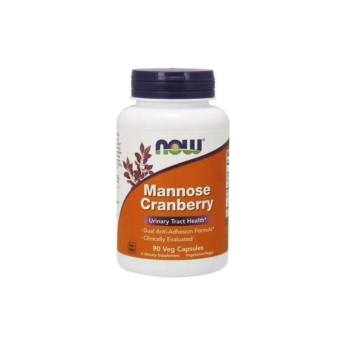 NOW Foods Mannose Cranberry Supplement 90 Vegetarian Capsules
