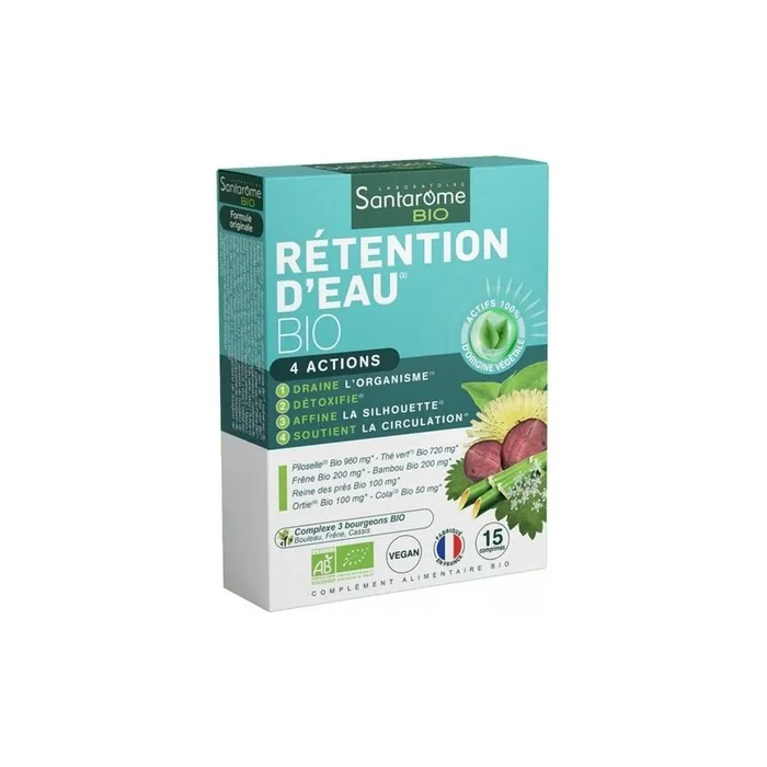 Santarome Bio Water Retention Organic Supplement 15 Tablets