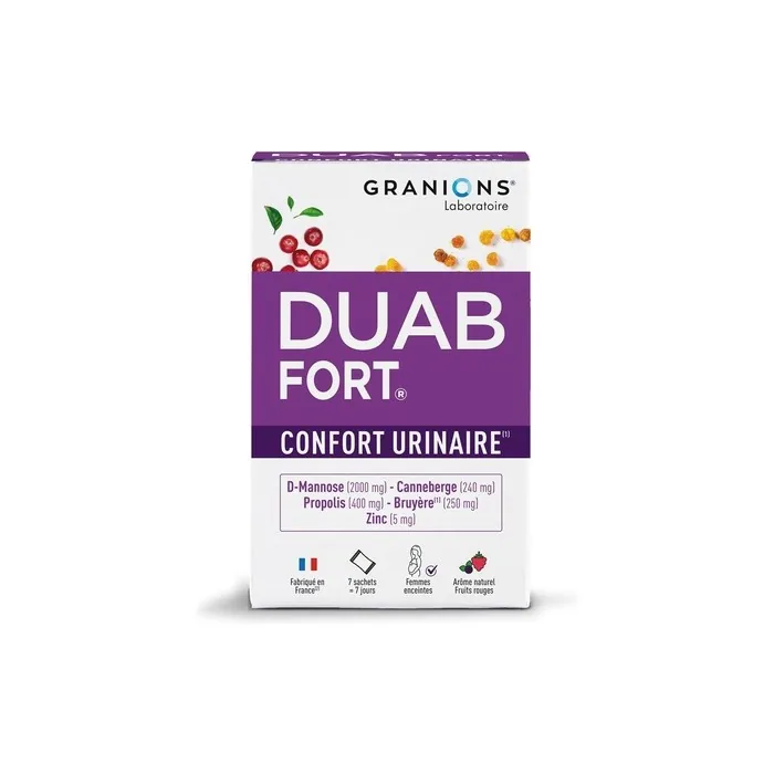 Granions Duab Fort Urinary Comfort with Cranberry, Propolis, and Heather - Pack of 7