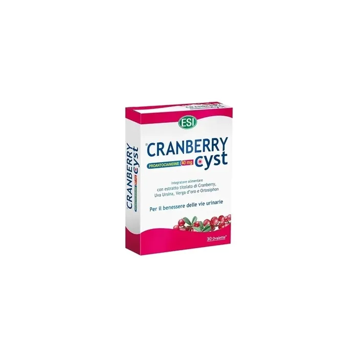 Esi Cranberry Cyst Supplement For Urinary Tract Health 30 Oval Tablets