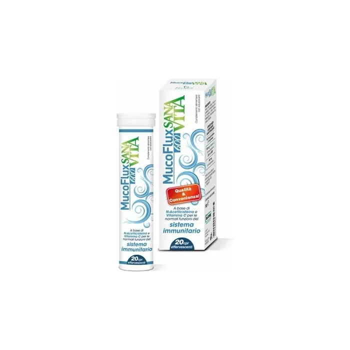 Paladin Pharma Sanavita Mucoflux 600 Effervescent Tablets 20 Count