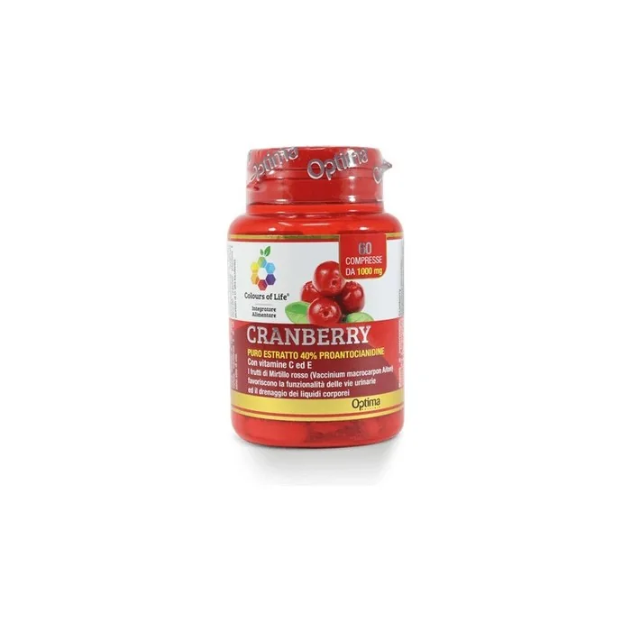 Cranberry Puro Extract 40 Colours Of Life Optima Naturals 60 Tablets