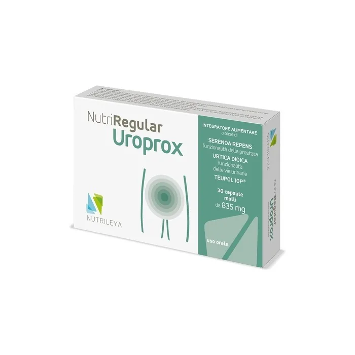 NutriRegular Uroprox - Useful for Natural Prostate Well-being - with Serenoa Repens, Urtica Dioica, Teupoloside - Nutrileya