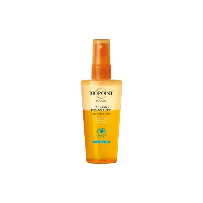 BIOPOINT Bifase Solar Balm for Hair 100ml - Deep Moisturizing to Counteract Sun and Sea Damage 3.3 Fl Oz Made in Italy