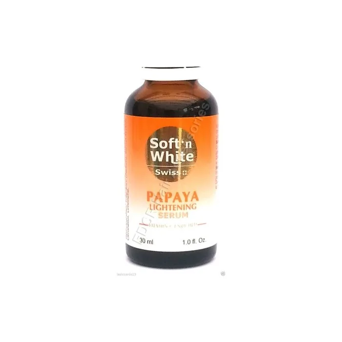 Soft' N White Swiss Papaya Lightening Serum Vitamin C Enriched 30ml