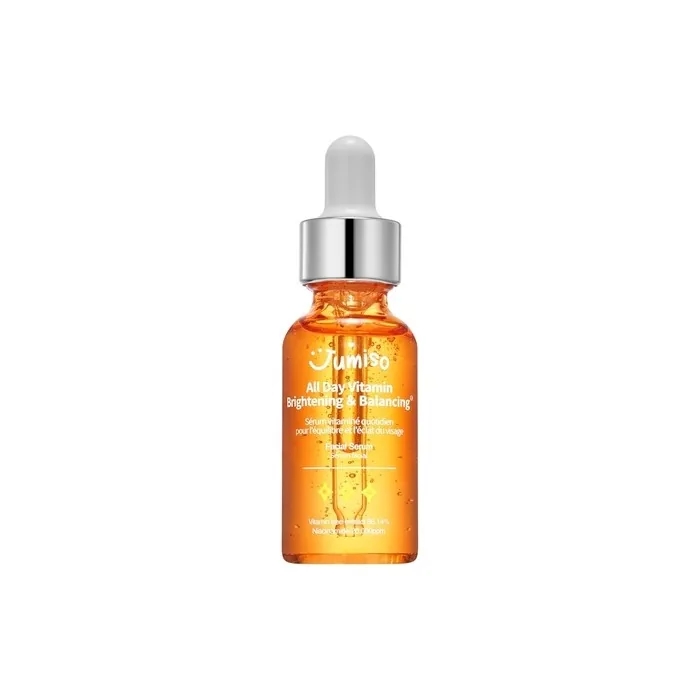 JUMISO All Day Vitamin Serum Brightening Balancing Facial Serum with Vitamin C A B D E Korean Skincare Vegan Serum