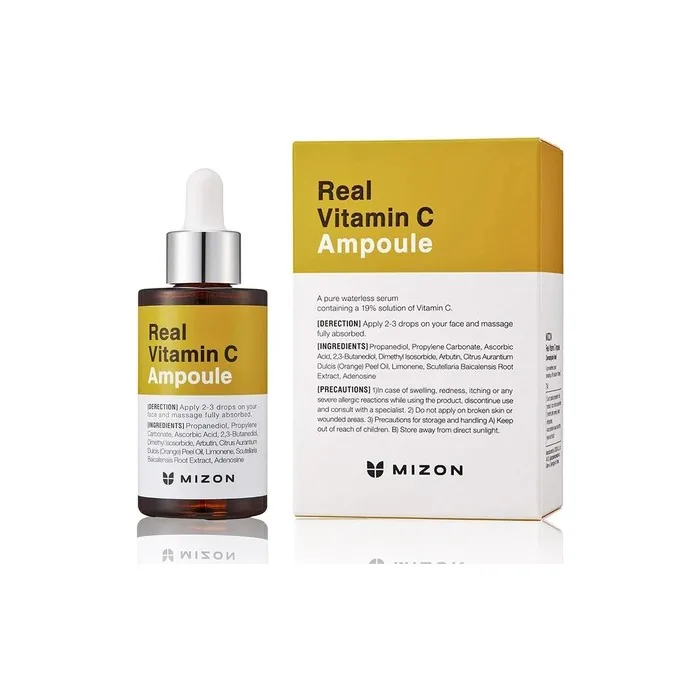 Mizon Real Vitamin C Ampoule Pure Vitamin C Tone Correction Treatment Face Moisturizer
