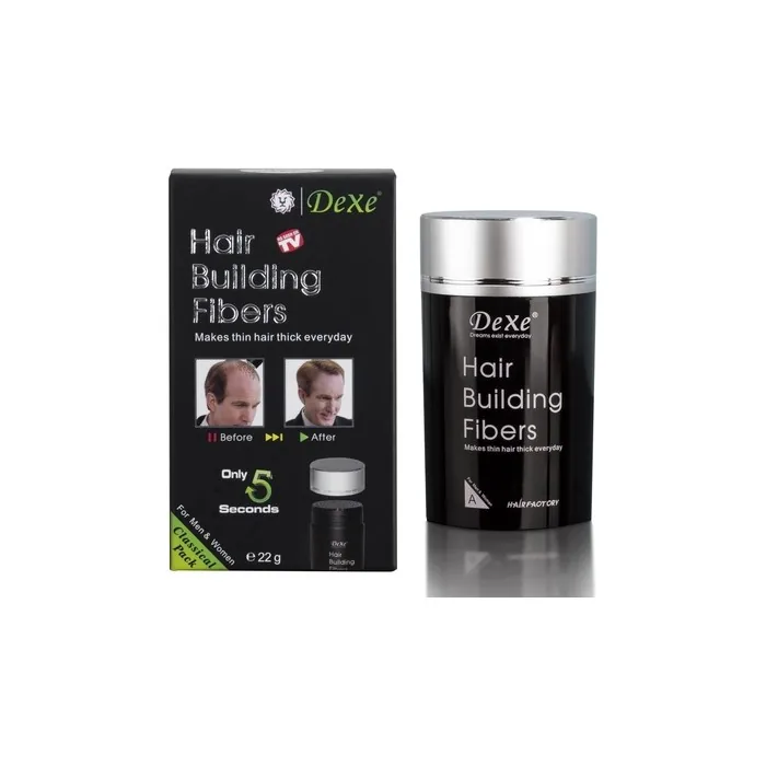 Easy To Use Hair Building Fibers Dark Brown 22g