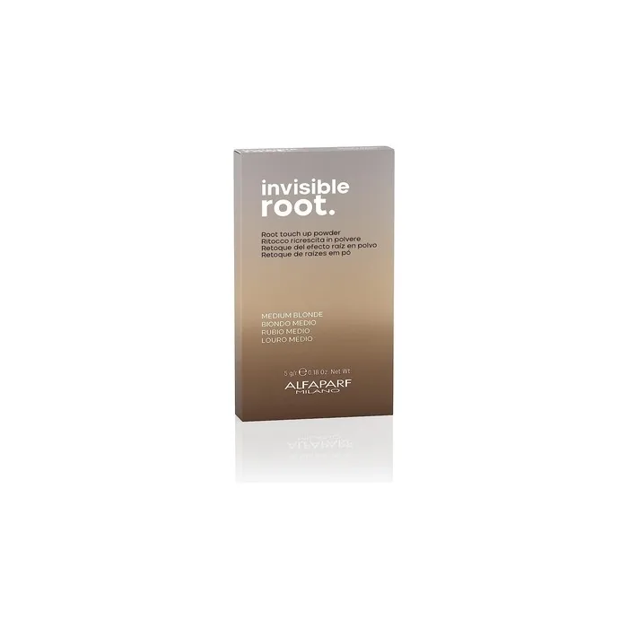 Alfaparf Milano Invisible Root Touch Up Powder Medium Blonde Temporary Hair Color 0.18 oz 5g