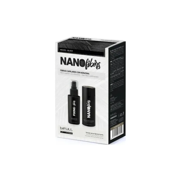 Bifull Nano Hair Fibers With Strong Hold Spray Black 100 Ml + 25 G