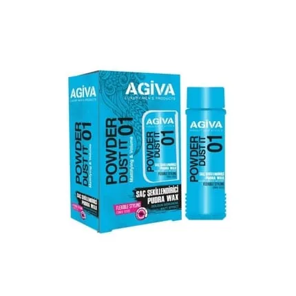 Agiva Hair Styling Powder Wax 01 Blue Flexible Hold 0.71oz