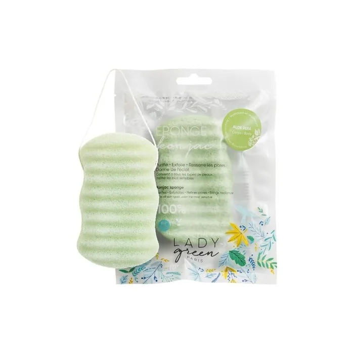 Lady Green Frottee Konjac with Aloe Vera for Wonderful Body