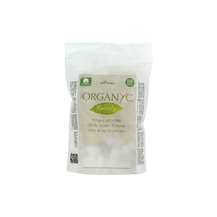 ORGANYC Corman Cotton Balls 100 Count Cotton Toiletries