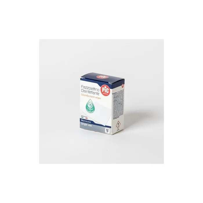 Pic Solution Disposable Disinfectant Tissue for Skin - Pack of 12