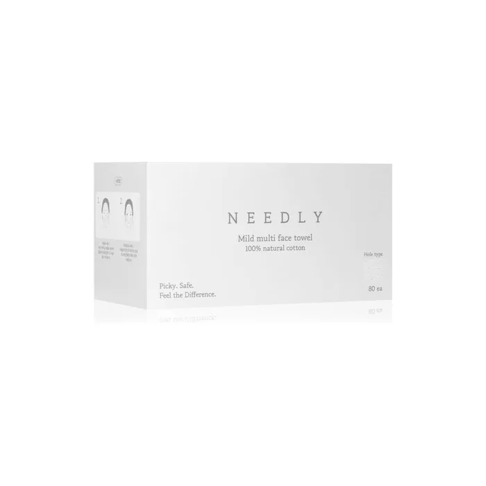 NEEDLY Mild Cleansing Multi Face Towel - 80 towels, Disposable