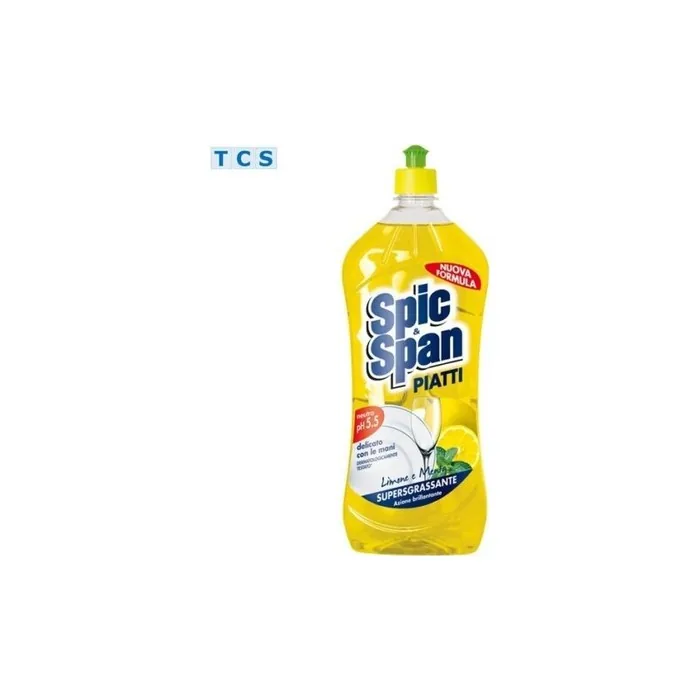 Spic&Span Lemon & Mint Dishwashing Liquid pH 5.5 1000ml