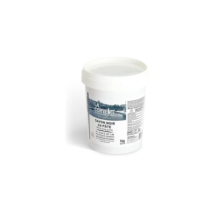 La Corvette Ecocert Linseed Oil Paste Black Soap 1kg