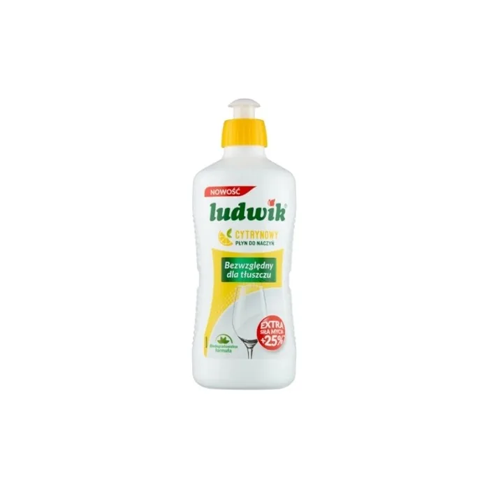 Ludwik Eco-Friendly Lemon Dish Cleaner 450ml - Citrus Fresh Formula