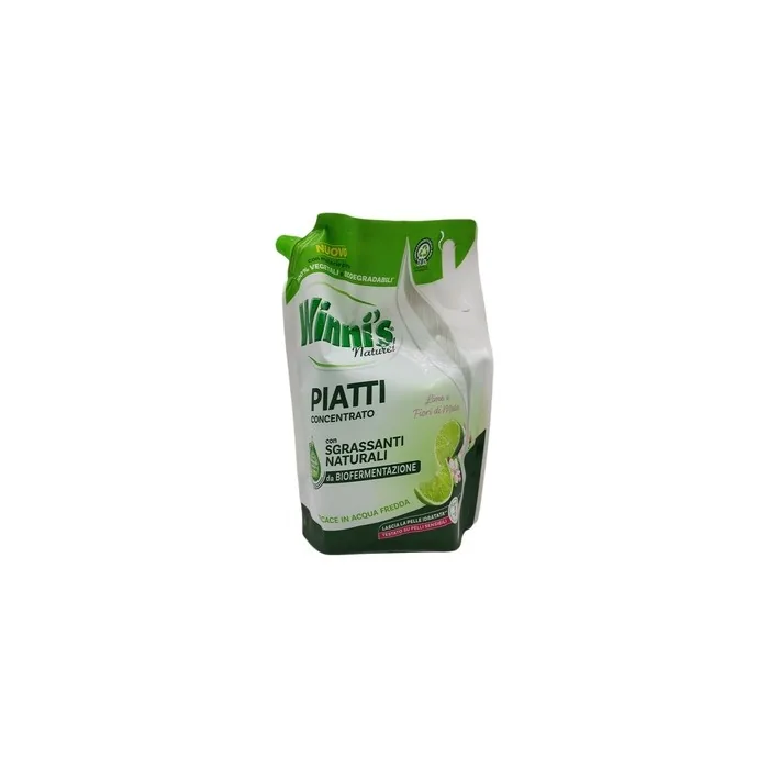 Winni's Dishwashing Liquid Pouch 900 Ml Lime And Apple Blossom
