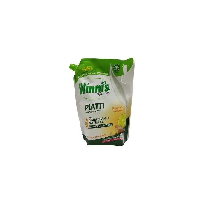 Winni's Dishwashing Liquid Bag 900 Ml Bergamot And Ginger