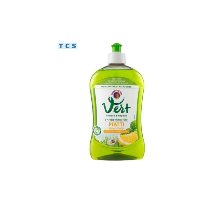 Chante Clair Vert Piatti Lemon And Basil Dishwashing Liquid Anti-Allergy 500 Ml