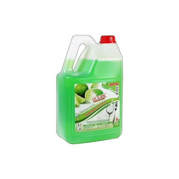 Ocean Professional Dishwashing Liquid, Lemon Green, 5 Kg
