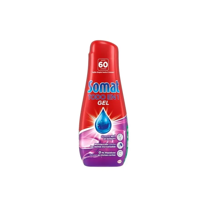 Somat All-In-1 Dishwashing Liquid 60 Dose 1-Pack 1.08 L All-In-1