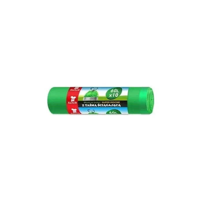 Kuchcik Trash Bags With Tape 60l Pack Of 10